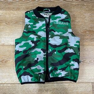 Camo Vest for Kids 4-5 years - Green & Black Camouflage Sleeveless Jacket